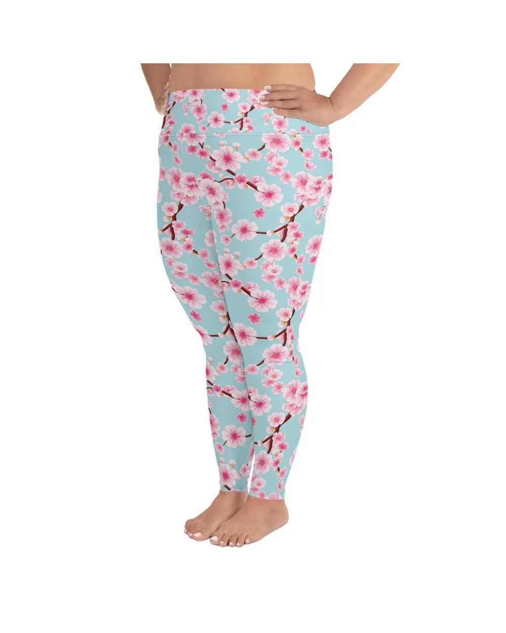 Japanese Cherry Blossom Plus Size Leggings