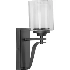 Kene Collection One-Light Clear Glass Bath Vanity Light