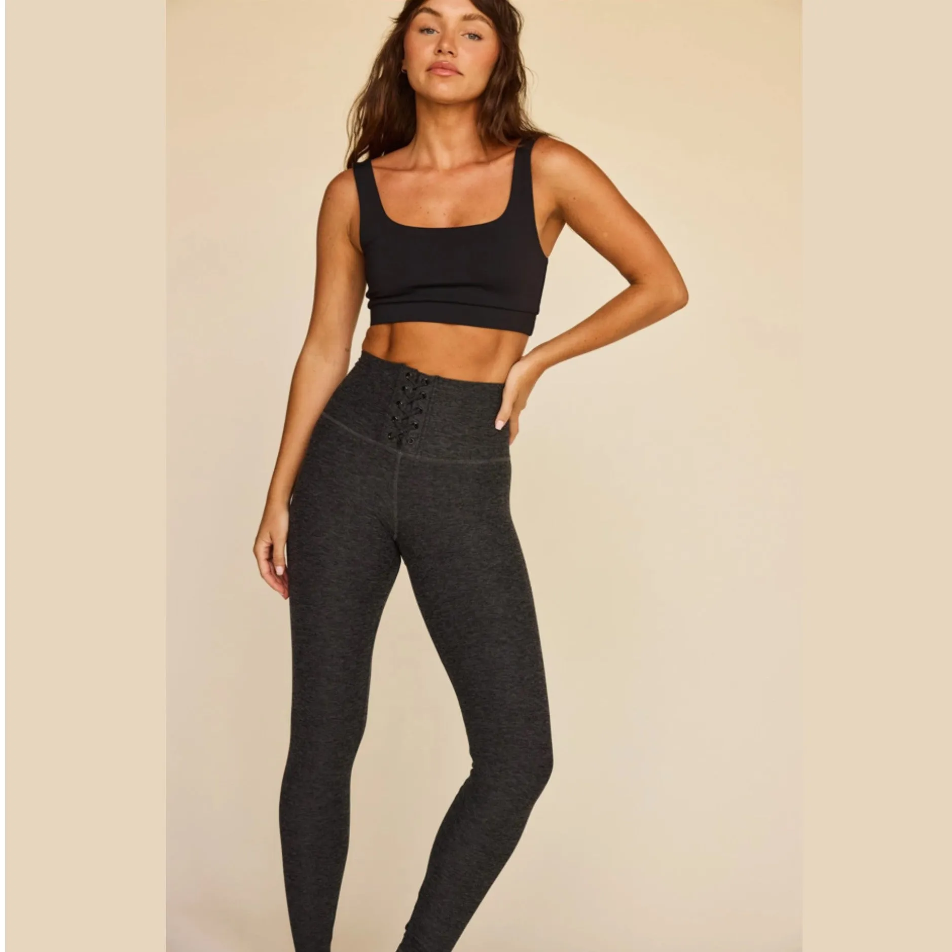 Kennedy Ankle Legging - Charcoal Heather Grey
