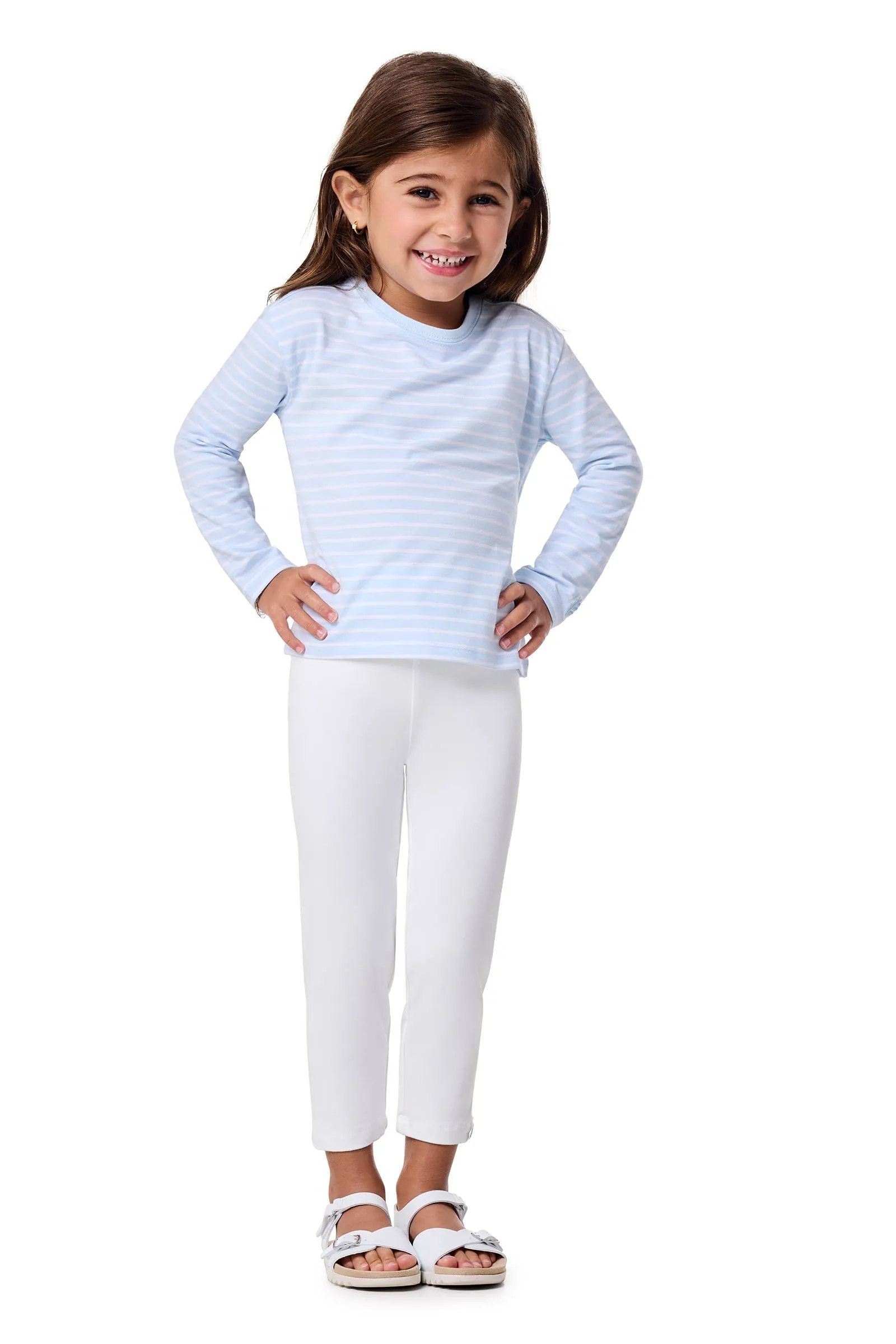 Kid's Monterey Summer Leggings | White