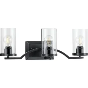 Lassiter Collection Three-Light Clear Glass Bath Vanity Light