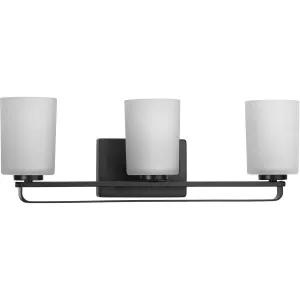 League Collection Three-Light Etched Glass Bath Vanity Light