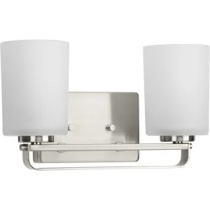 League Collection Two-Light Etched Glass Bath Vanity Light