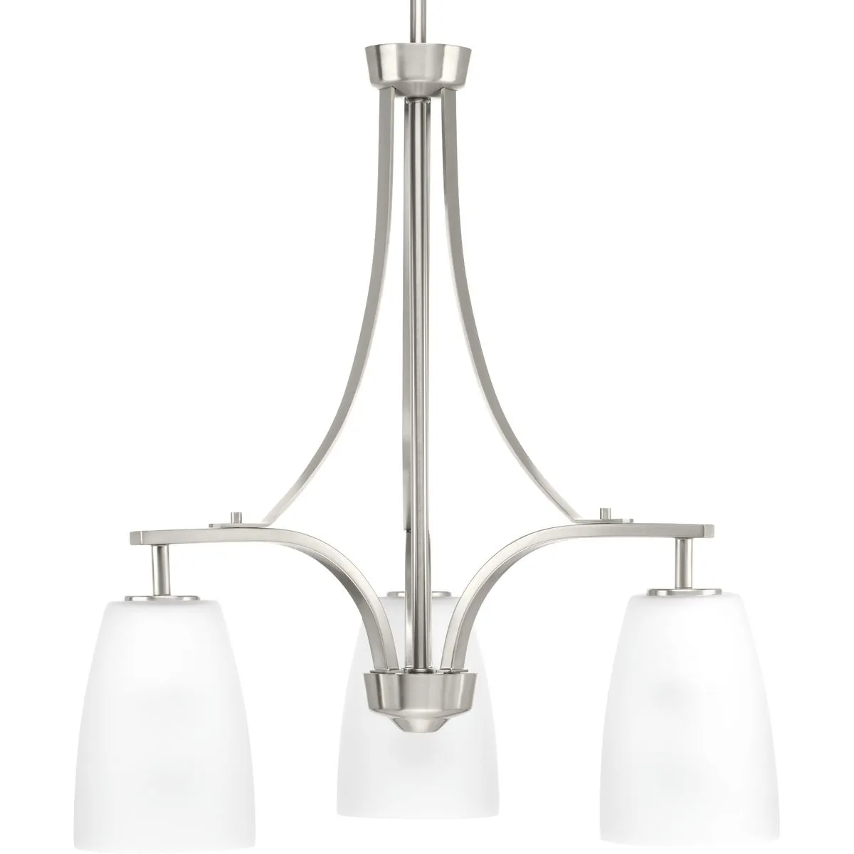 Leap Collection Three-Light Etched Glass Chandelier Light