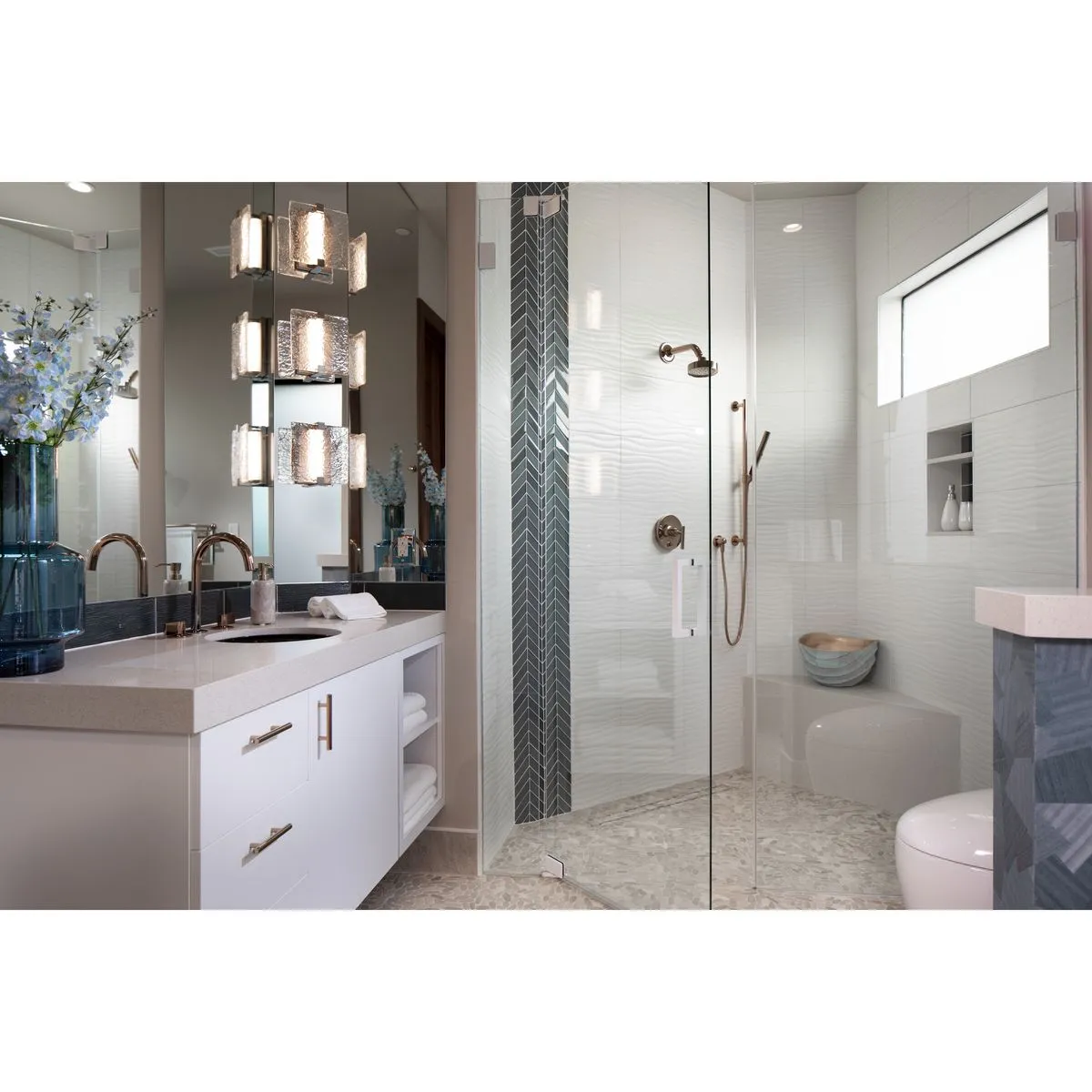 LED Stone Glass Sconce Collection ADA Wall Sconce
