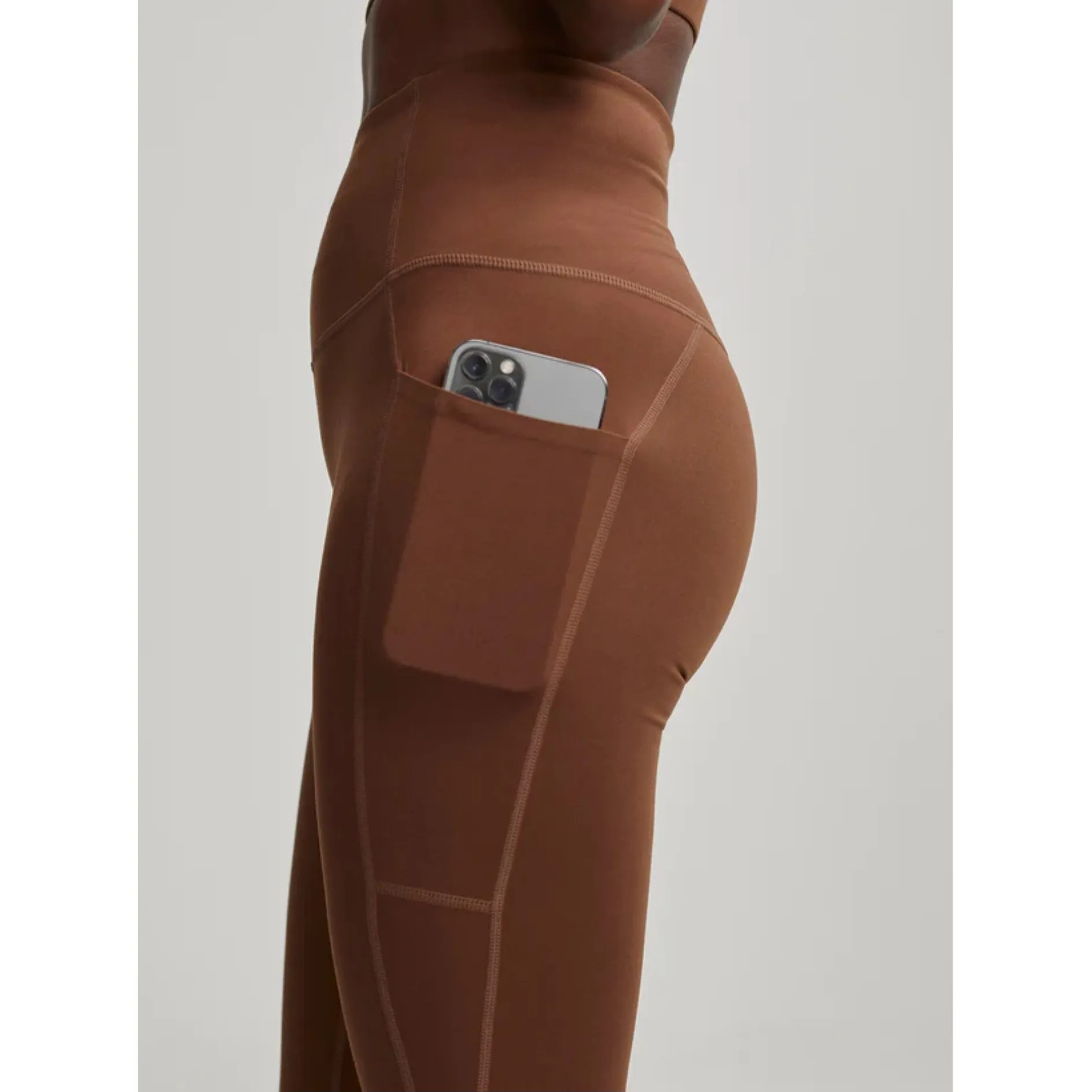 Let's Move 25" High Rise Pocket Leggings - Cocoa Brown