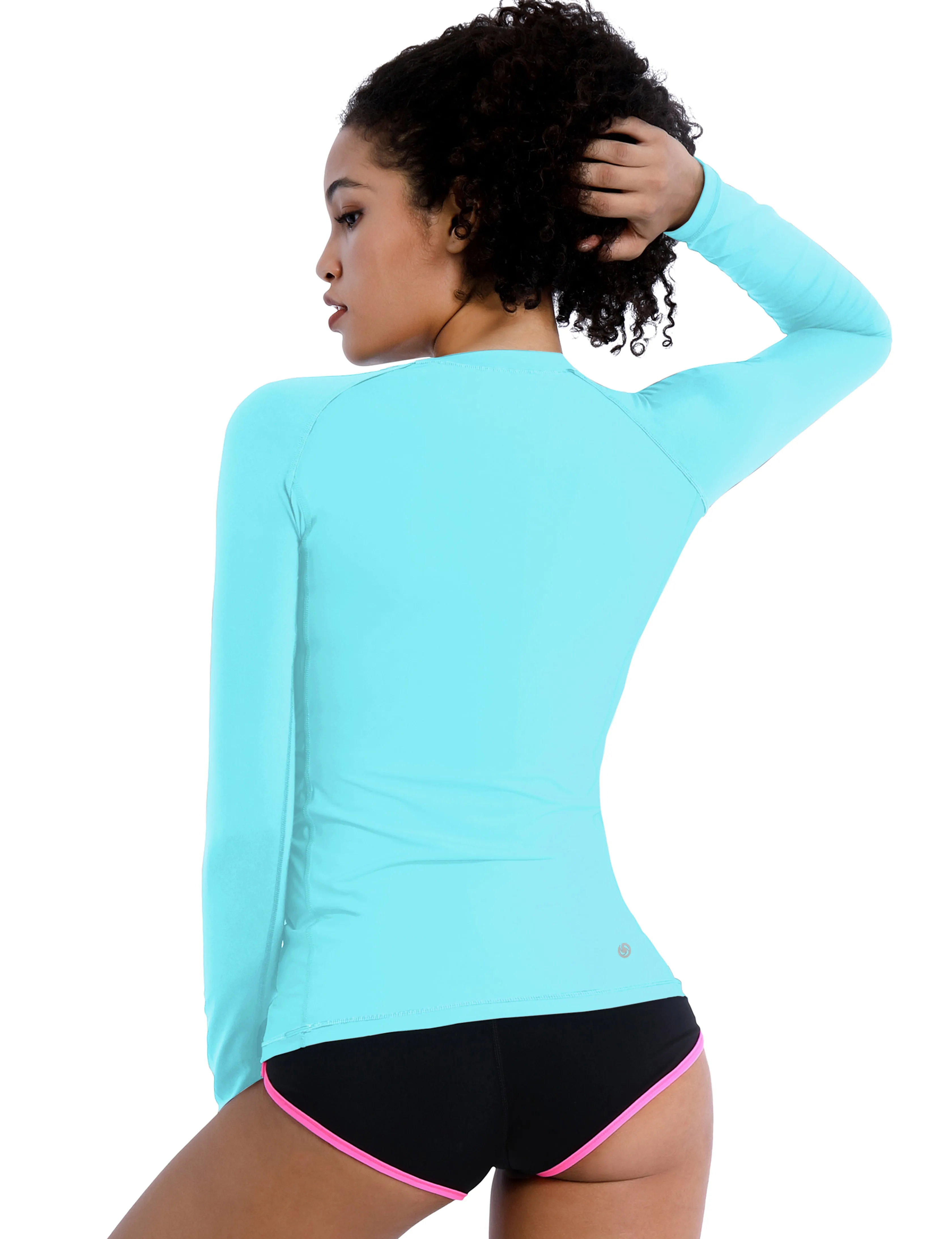 Long Sleeve UPF 50 Rashguard blue_yoga