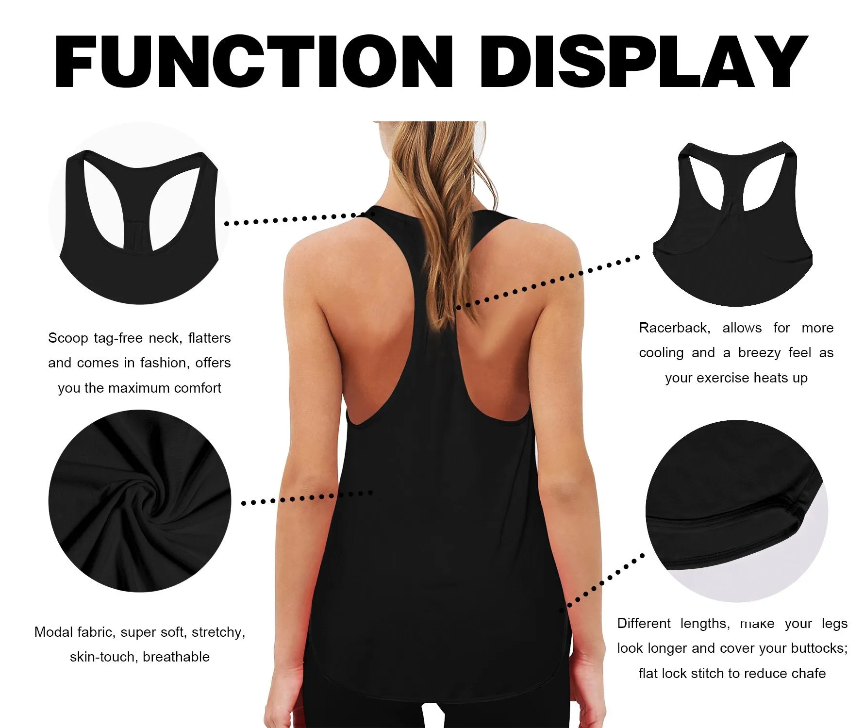 Loose Fit Racerback Tank Top black ins_Tall Size