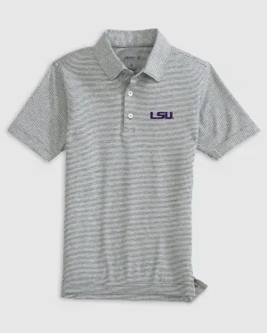 Louisiana State Lyndonn Jr. Striped Jersey Performance Polo