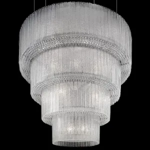 Modern 28 Light Graniglia Glass Chandelier From Italy