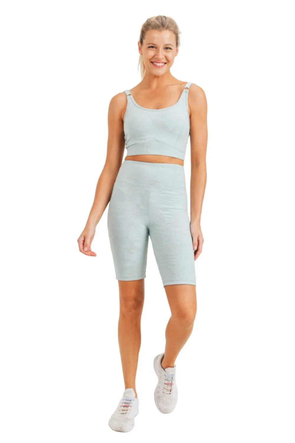Mono B Camo Jacquard TACTEL® Sports Bra AT8034
