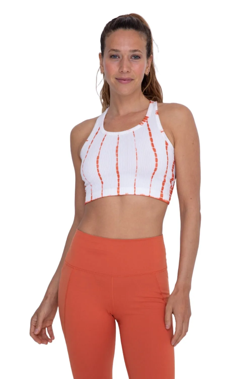 Mono B  Tie-Dye Seamless Ribbed Racer Back Bra AT2997