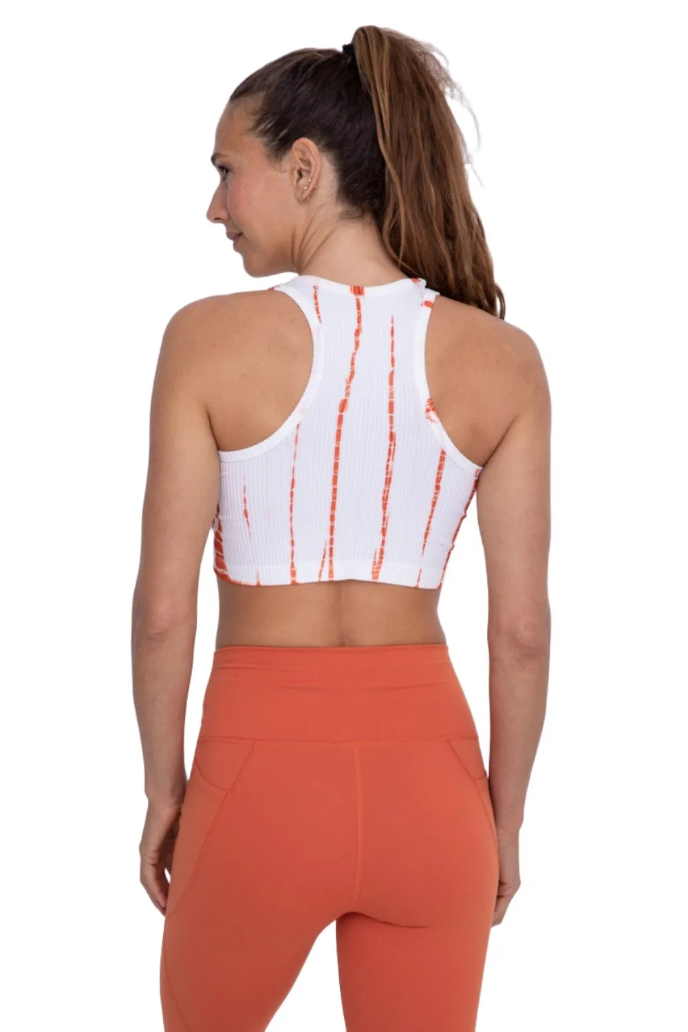 Mono B  Tie-Dye Seamless Ribbed Racer Back Bra AT2997
