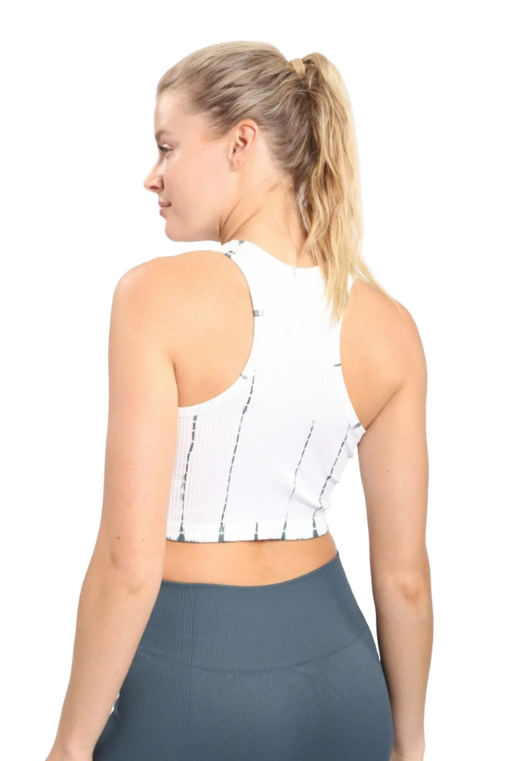 Mono B  Tie-Dye Seamless Ribbed Racer Back Bra AT2997