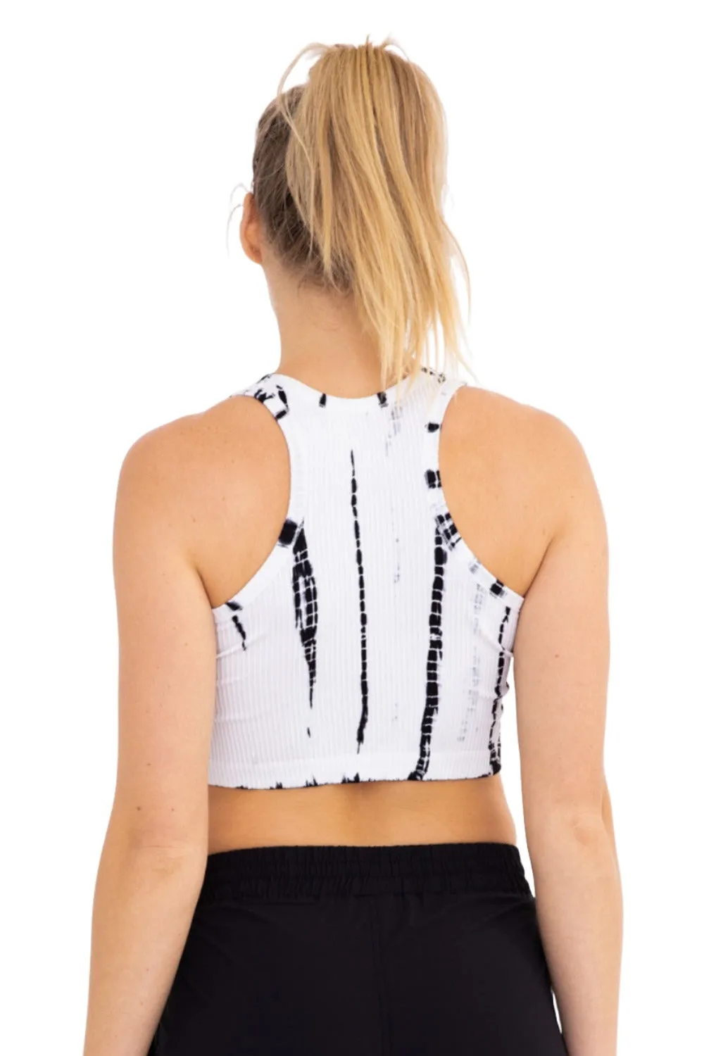 Mono B  Tie-Dye Seamless Ribbed Racer Back Bra AT2997