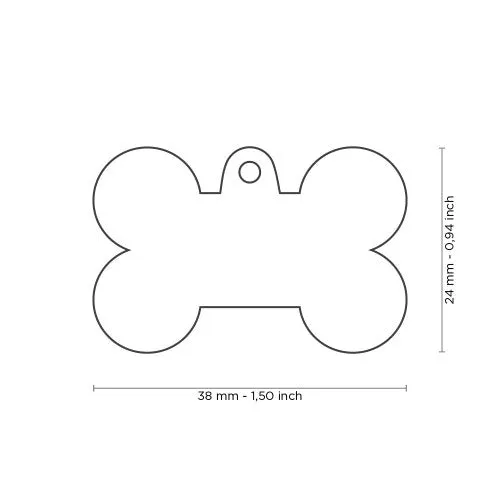 MyFamily Basic Handmade Big Light Blue Bone ID Tag