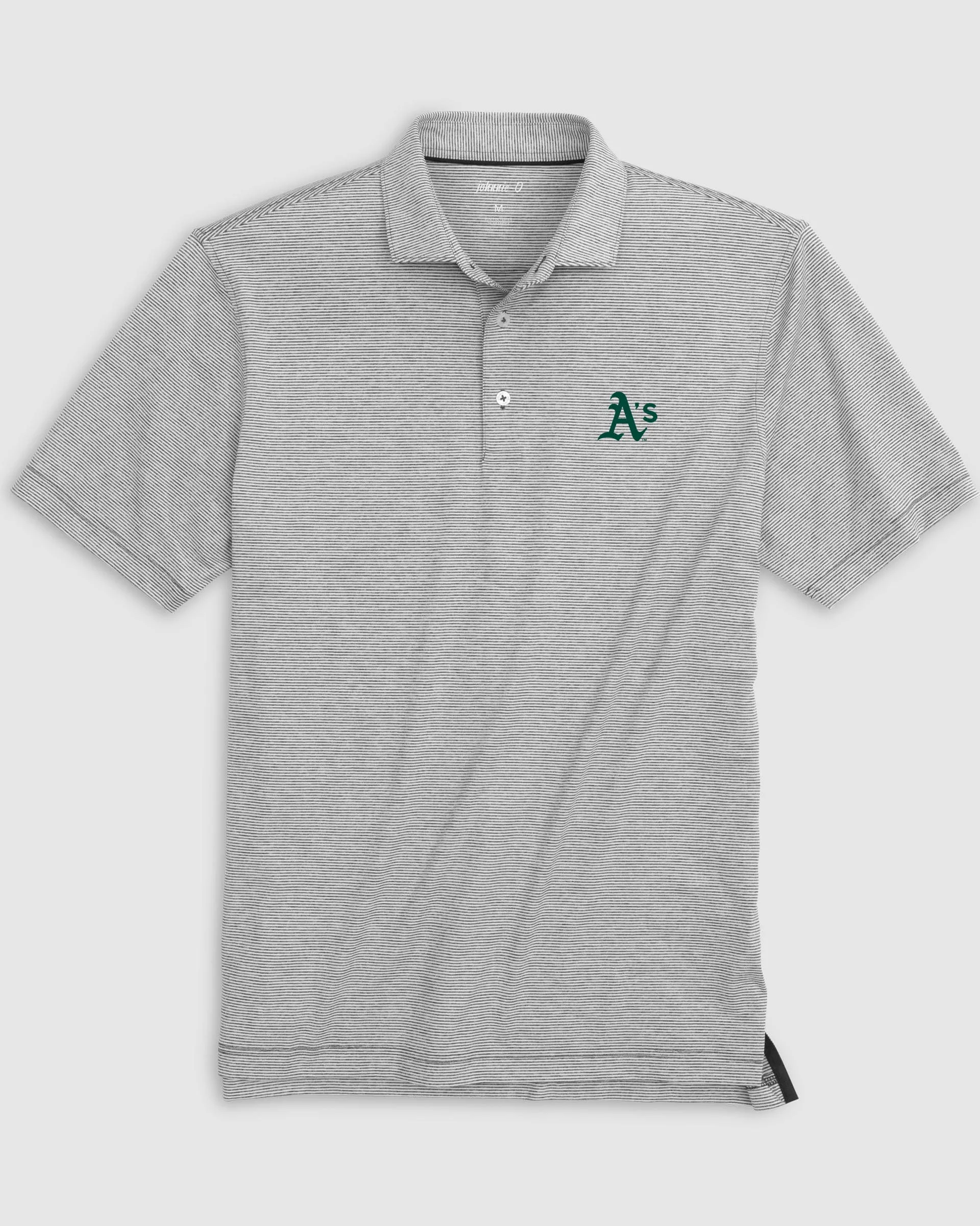 Oakland Athletics Lyndonn Striped Jersey Performance Polo