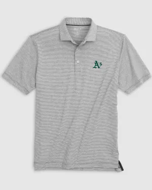Oakland Athletics Lyndonn Striped Jersey Performance Polo