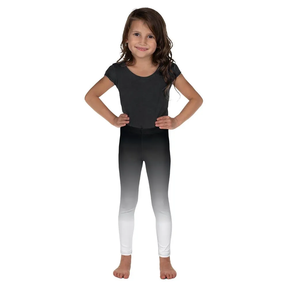 Ombre Black to White Kid's Leggings