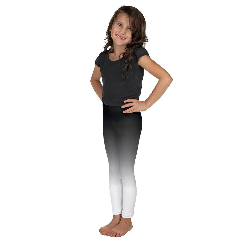 Ombre Black to White Kid's Leggings