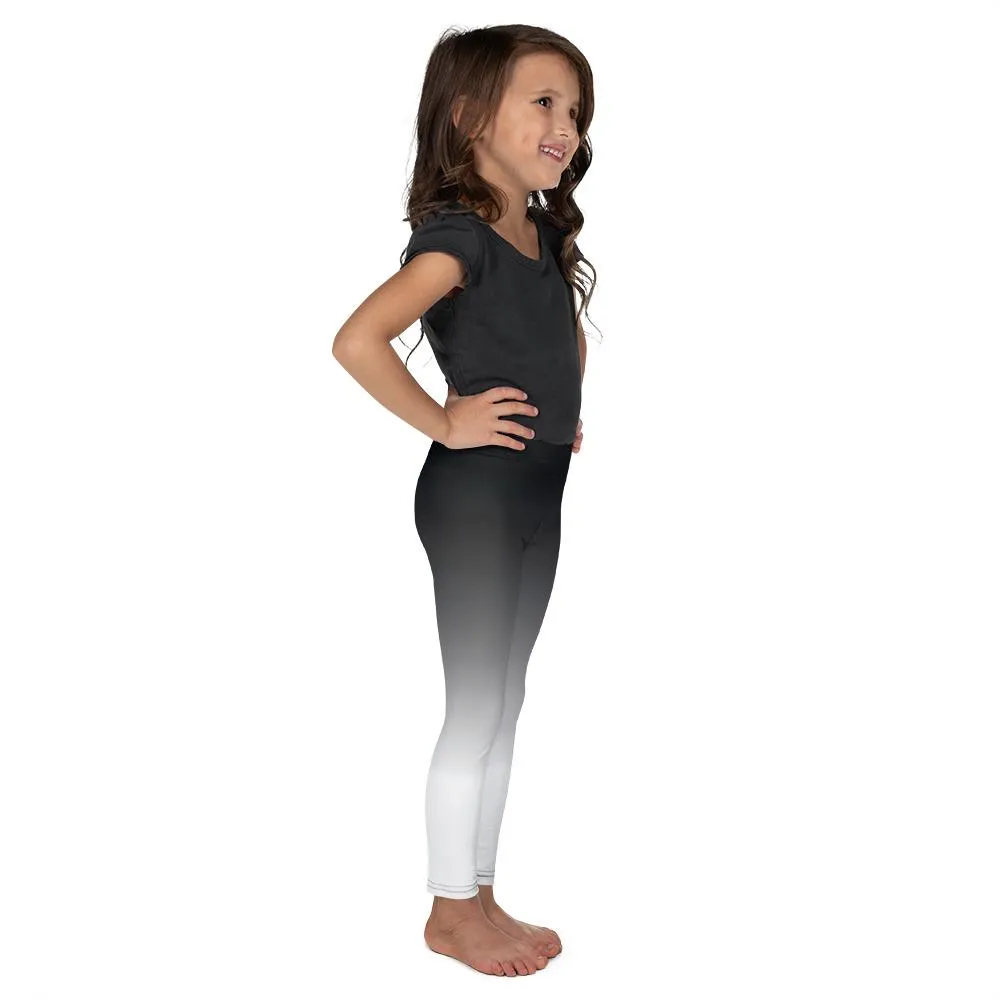 Ombre Black to White Kid's Leggings