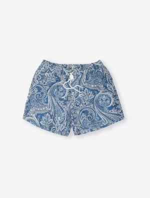 Paisley Print Swimwear Blue