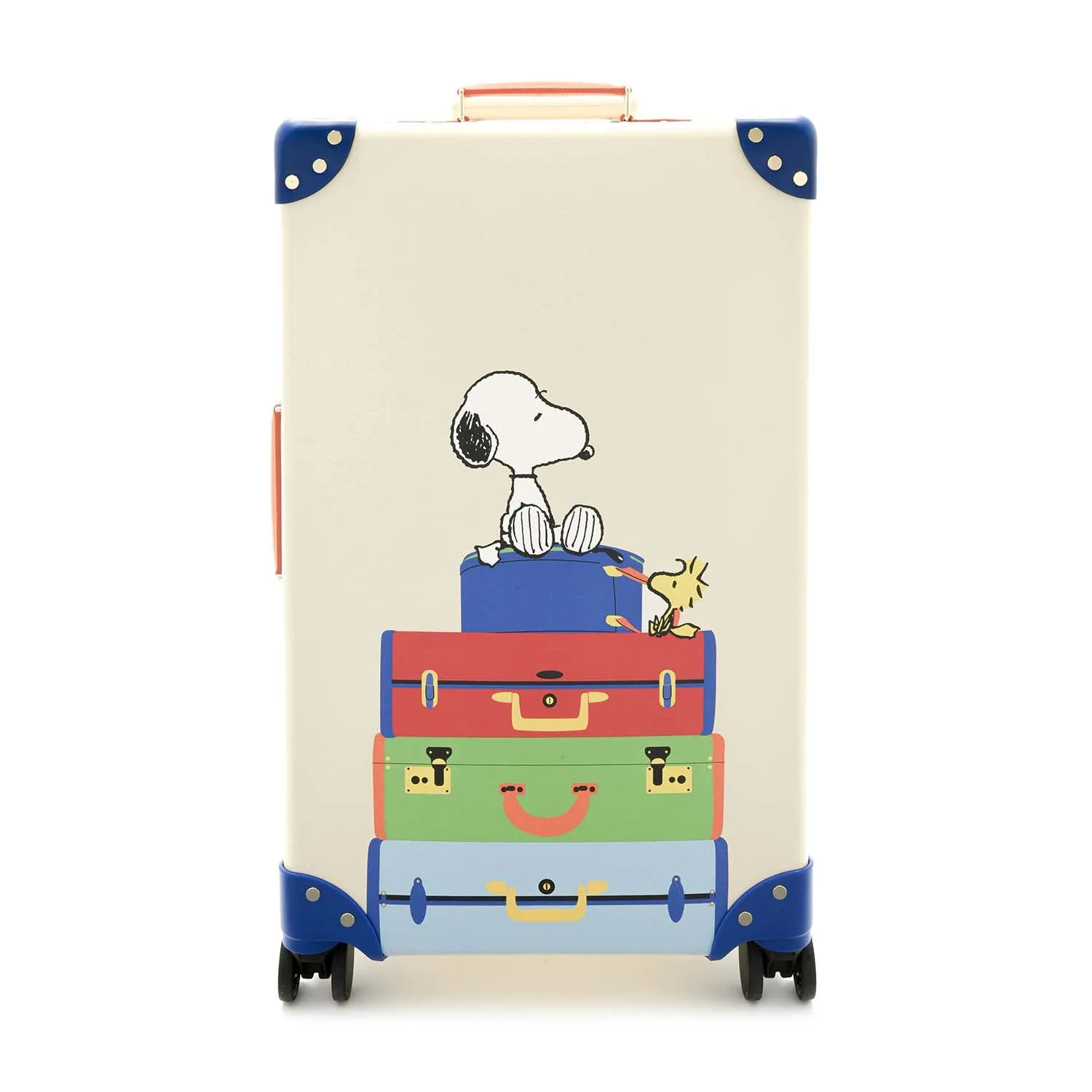 PEANUTS · Medium Check-In - 4 Wheels | Ivory/Blue