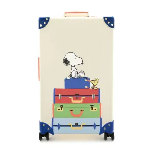 PEANUTS · Medium Check-In - 4 Wheels | Ivory/Blue