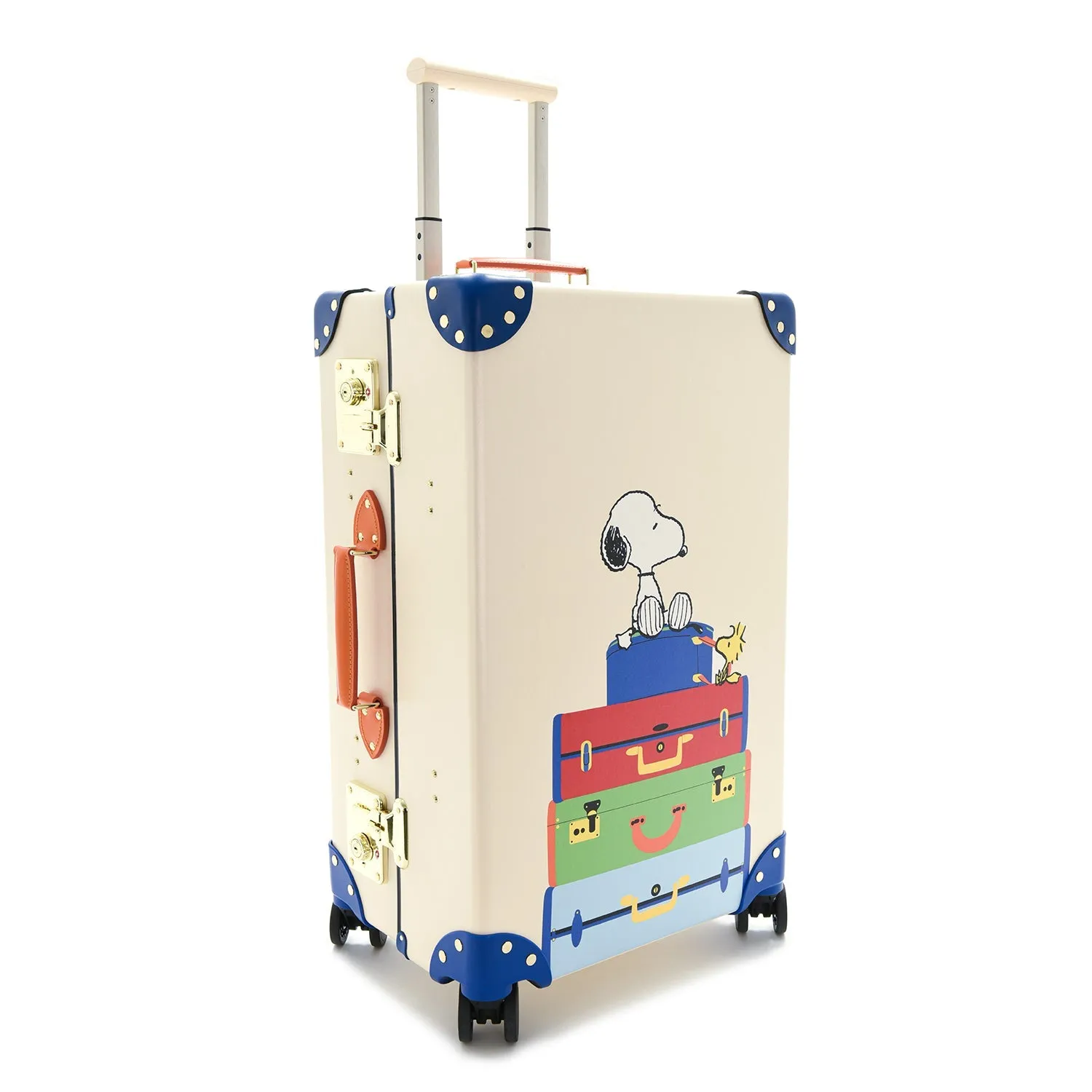 PEANUTS · Medium Check-In - 4 Wheels | Ivory/Blue