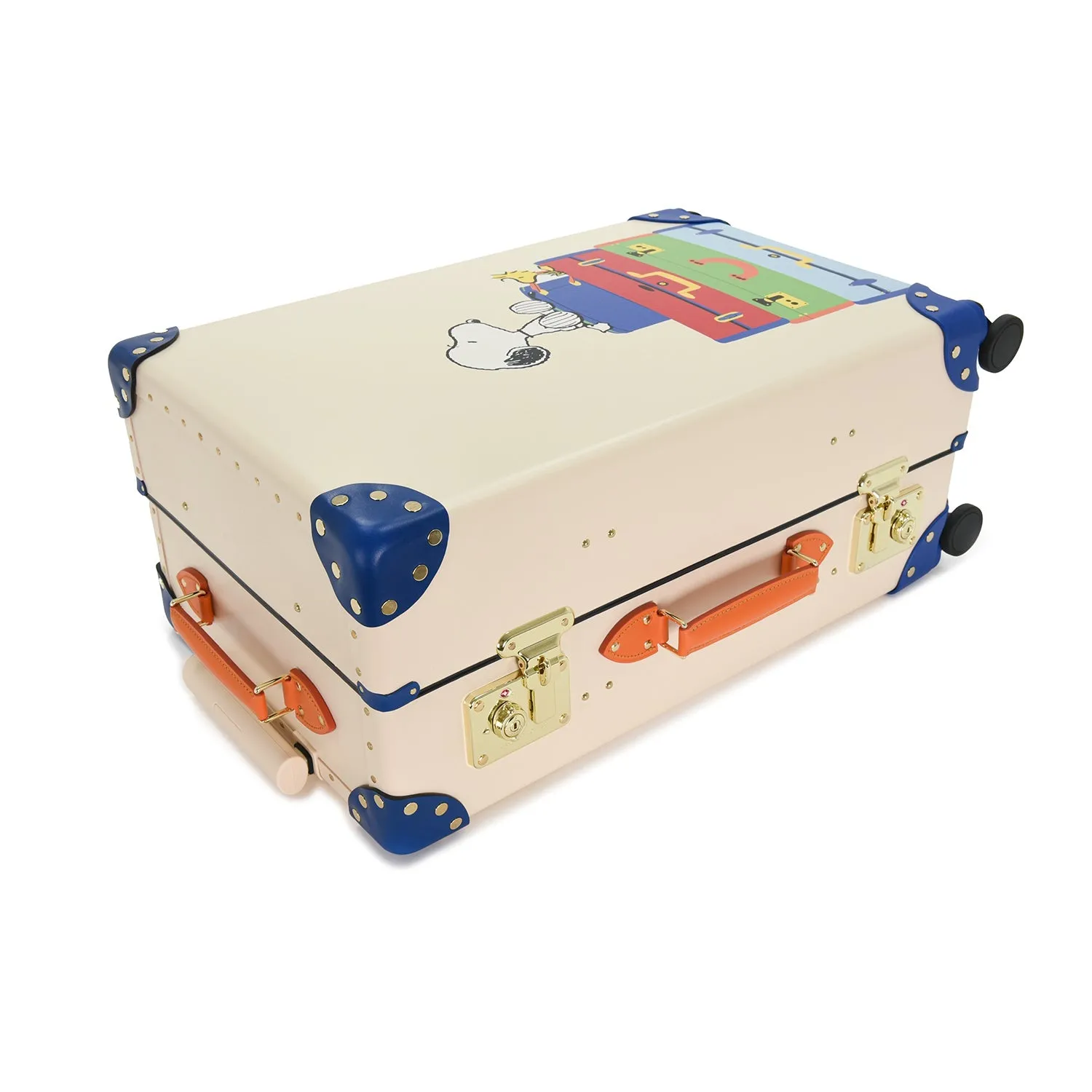 PEANUTS · Medium Check-In - 4 Wheels | Ivory/Blue