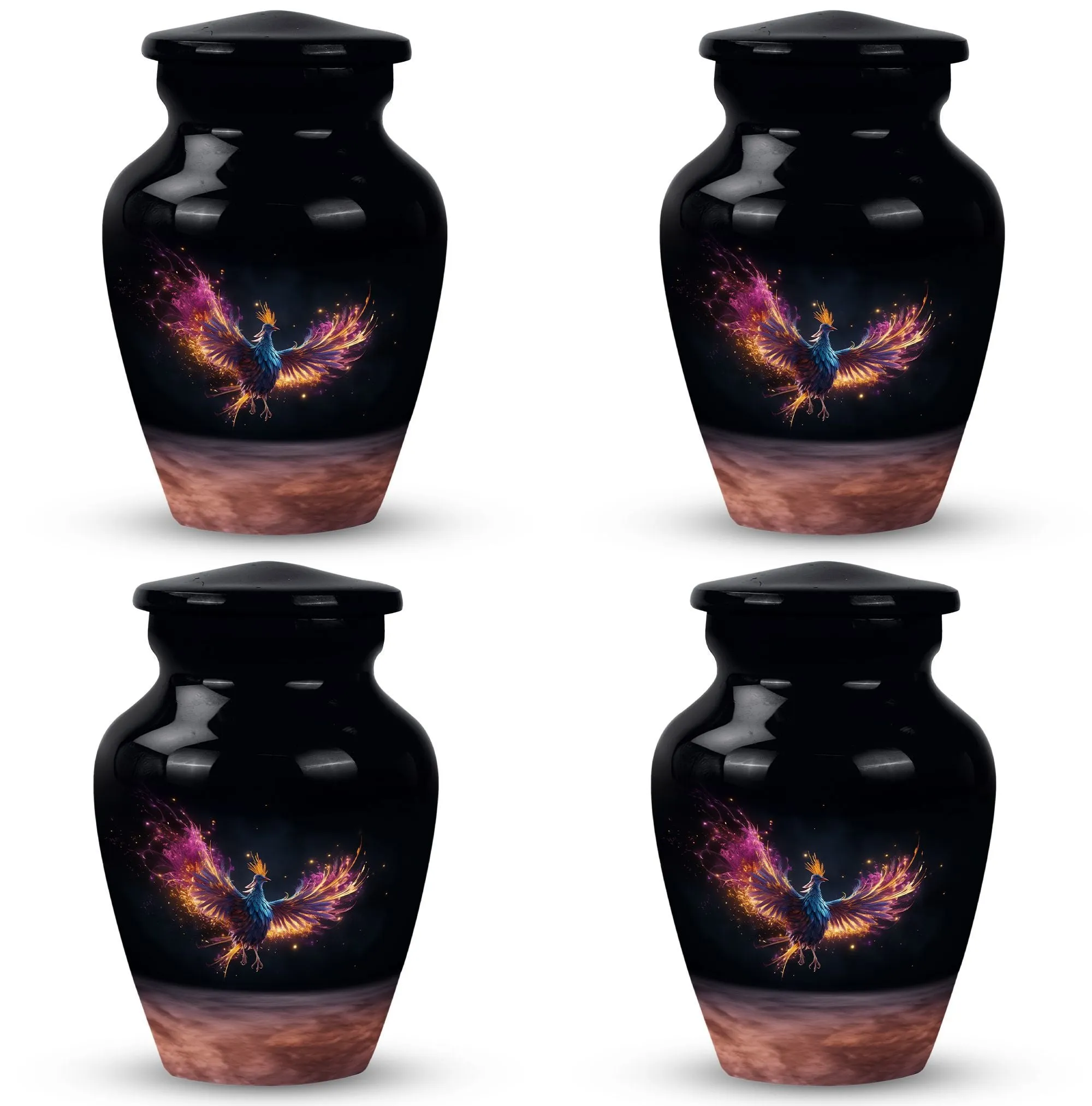 Phoenix Bird With Flame Cremation Urn, Spacious & Lightweight Urn