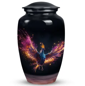 Phoenix Bird With Flame Cremation Urn, Spacious & Lightweight Urn