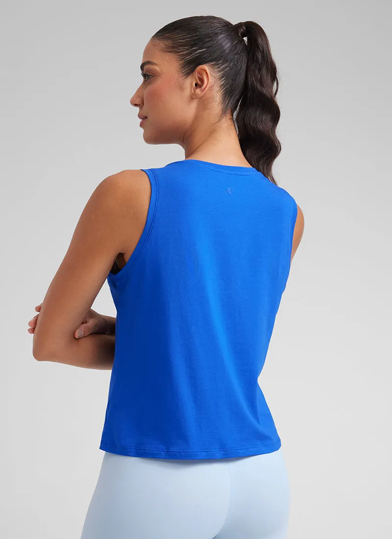 Pima Cotton Crop Tank Round Neck