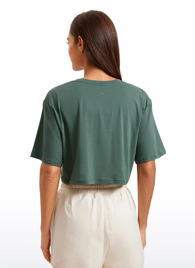 Pima Cotton Short Sleeves Cropped