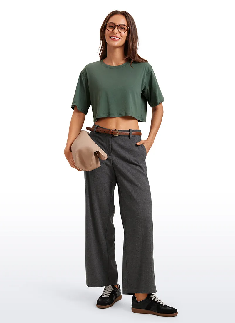 Pima Cotton Short Sleeves Cropped