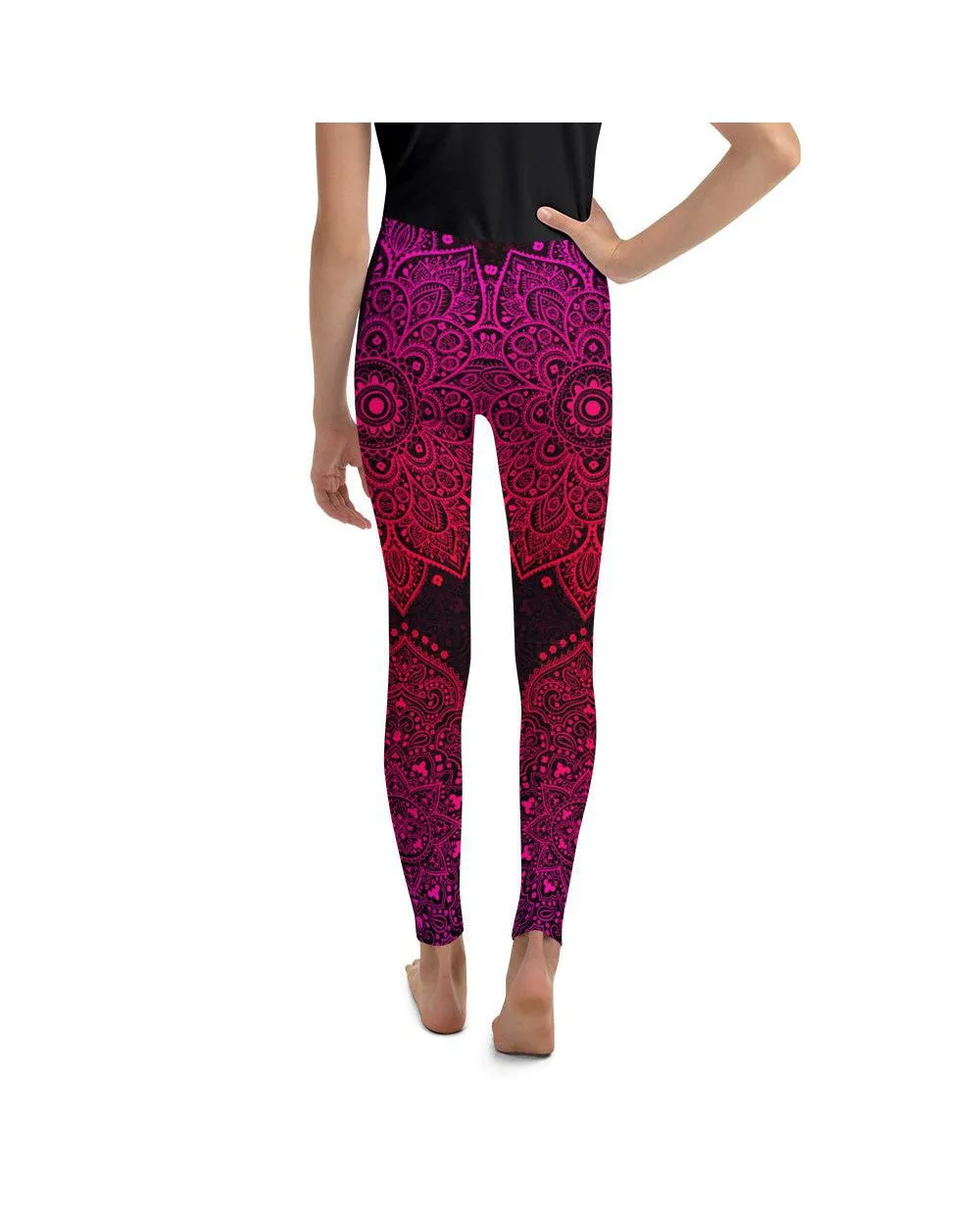 Pink Mandala Youth Leggings