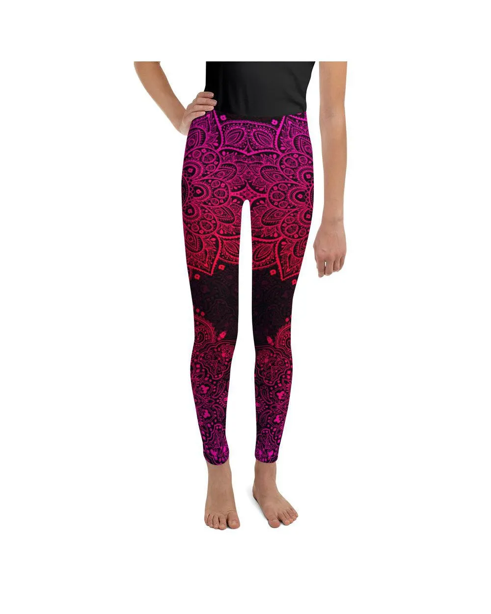Pink Mandala Youth Leggings