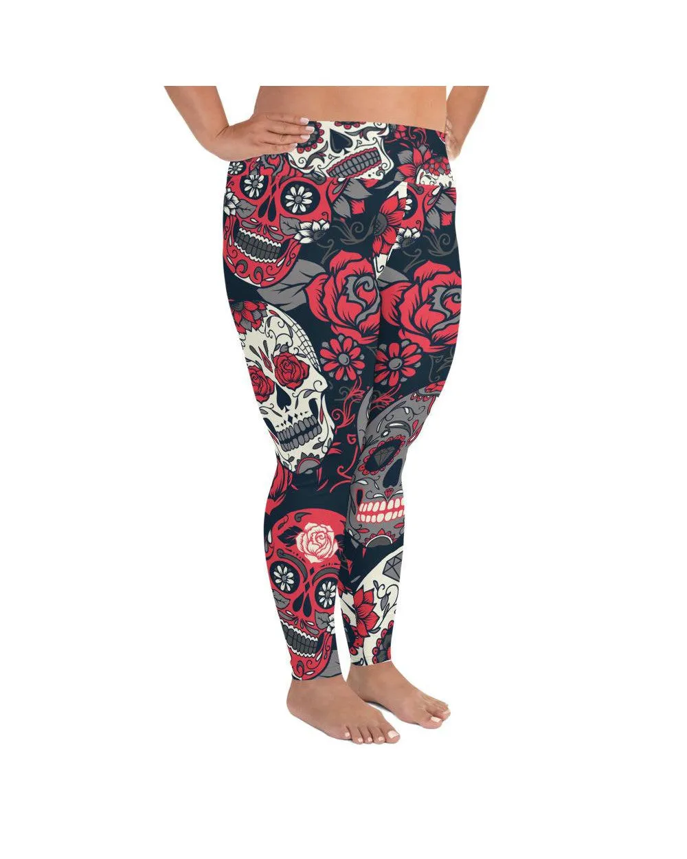 Pink Sugar Skull Plus Size Leggings