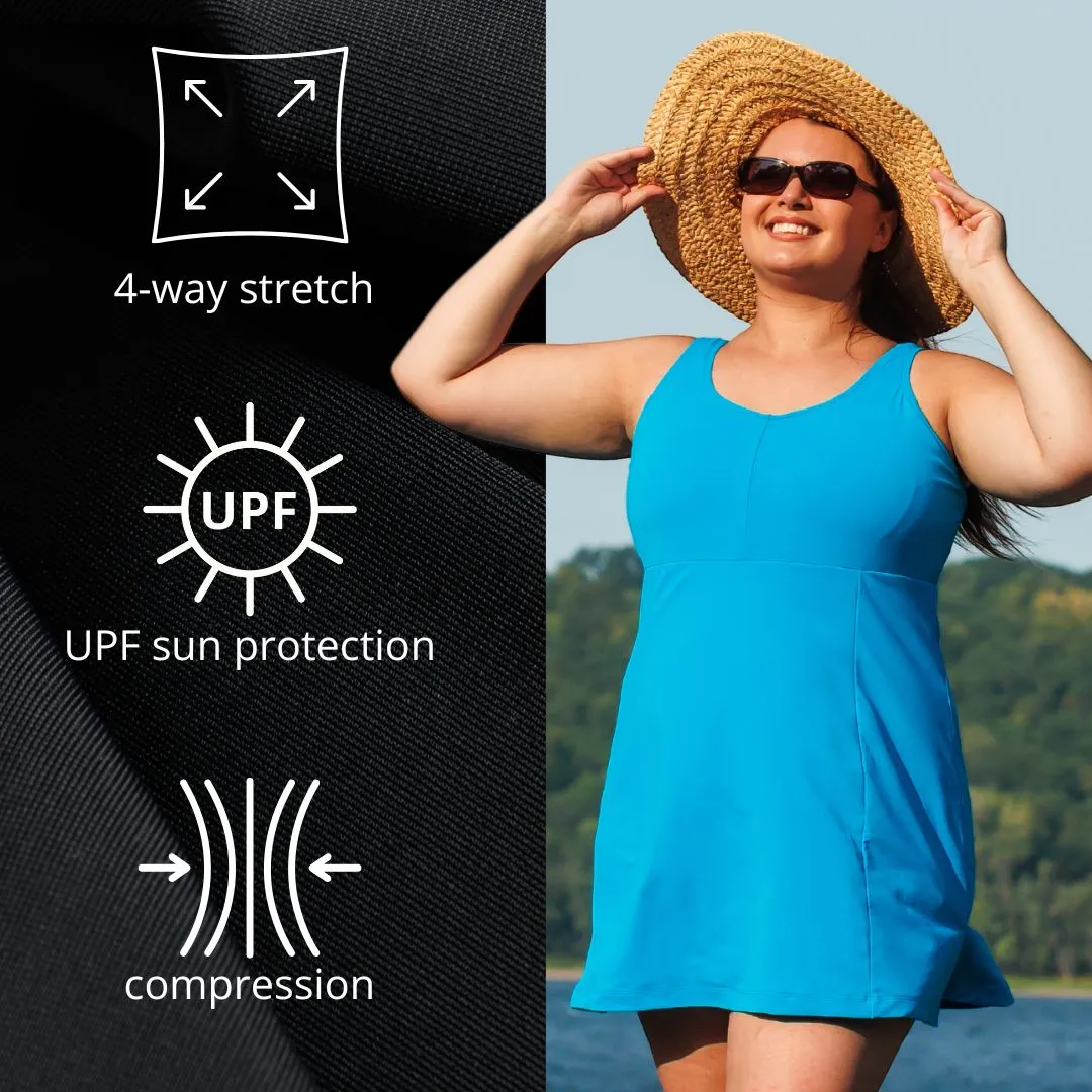 QuikEnergy Zip Tank Suit Turq and Black - FINAL SALE