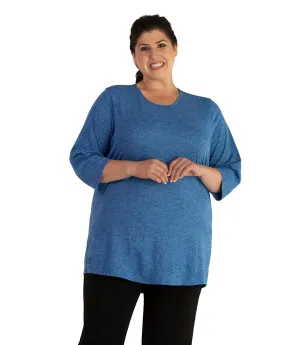 QuikLite Scoop Neck 3/4 Sleeve Top - FINAL SALE