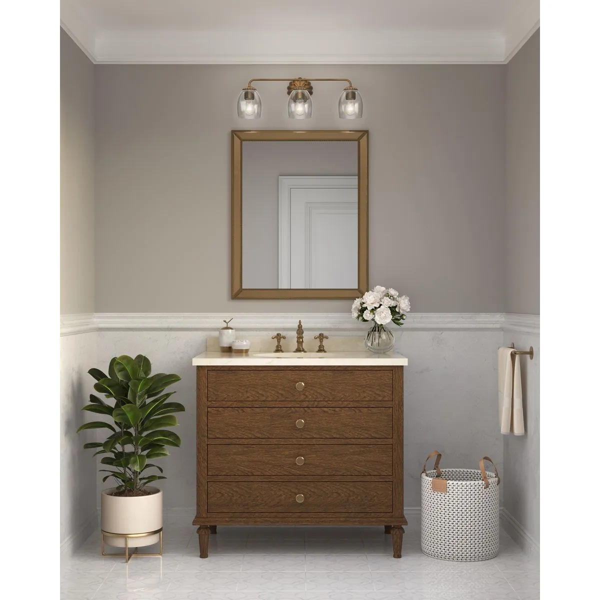 Quillan Collection Three-Light Bath & Vanity Light