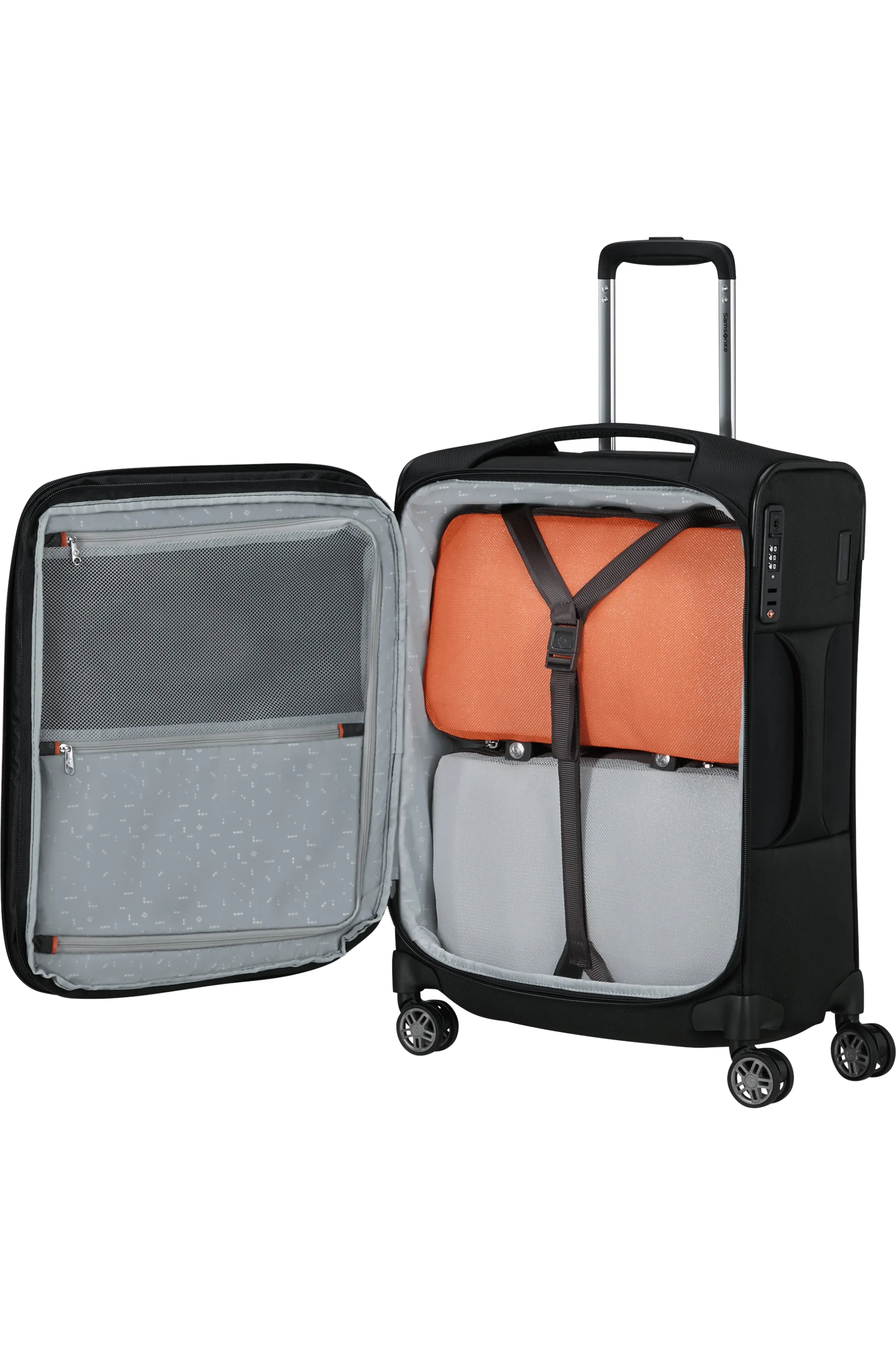 Re-Lite 55cm Spinner Expandable (4 wheels) - Black