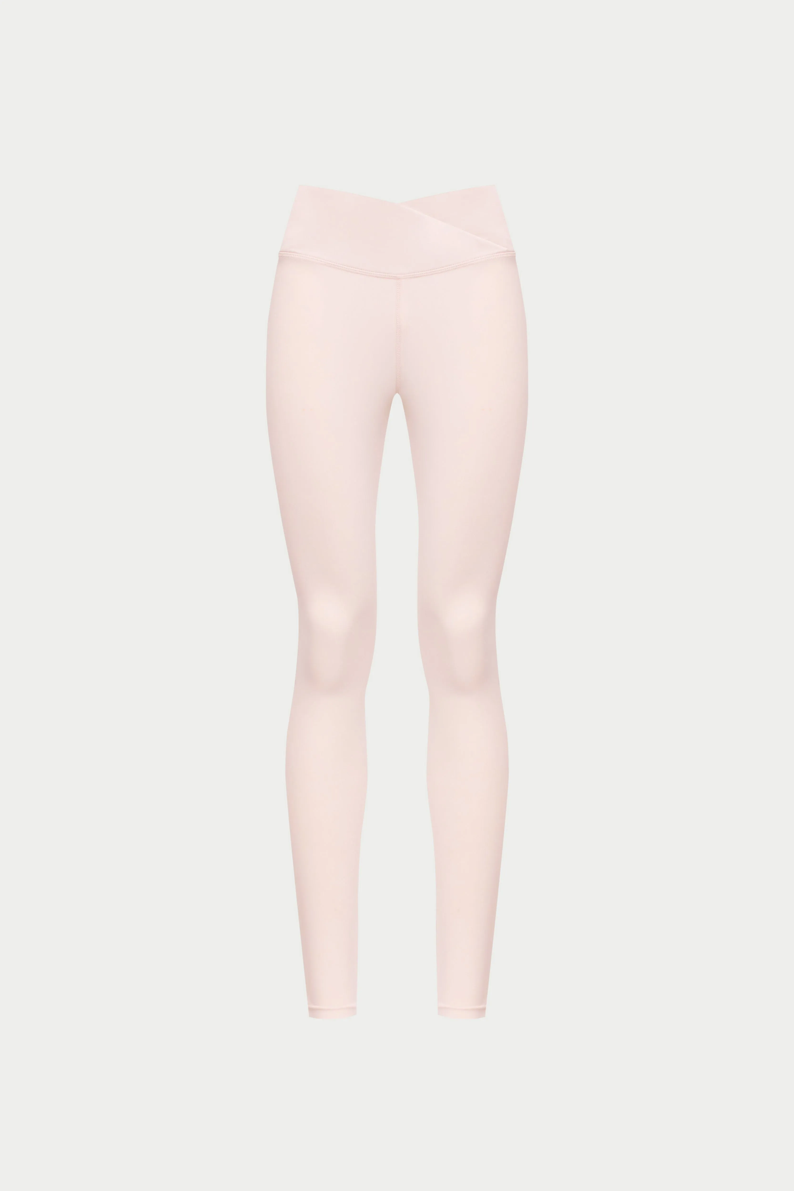 SCULPTING STRETCH CROSSOVER WAISTBAND LEGGINGS - PINK
