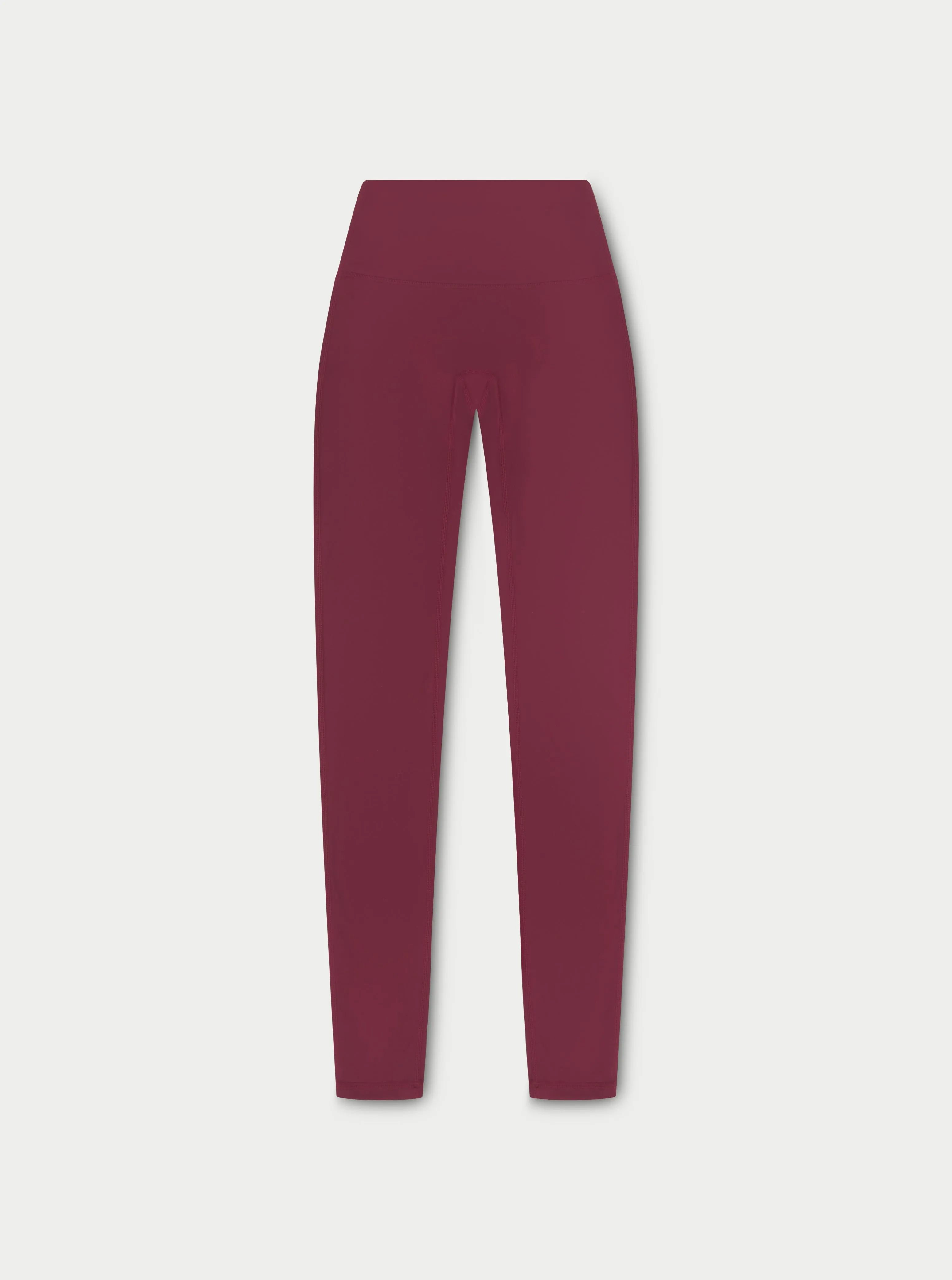 SCULPTING STRETCH EMBLEM LEGGINGS - BURGUNDY