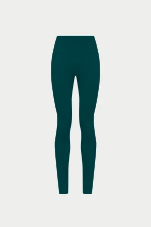 SCULPTING STRETCH EMBLEM LEGGINGS - FOREST GREEN