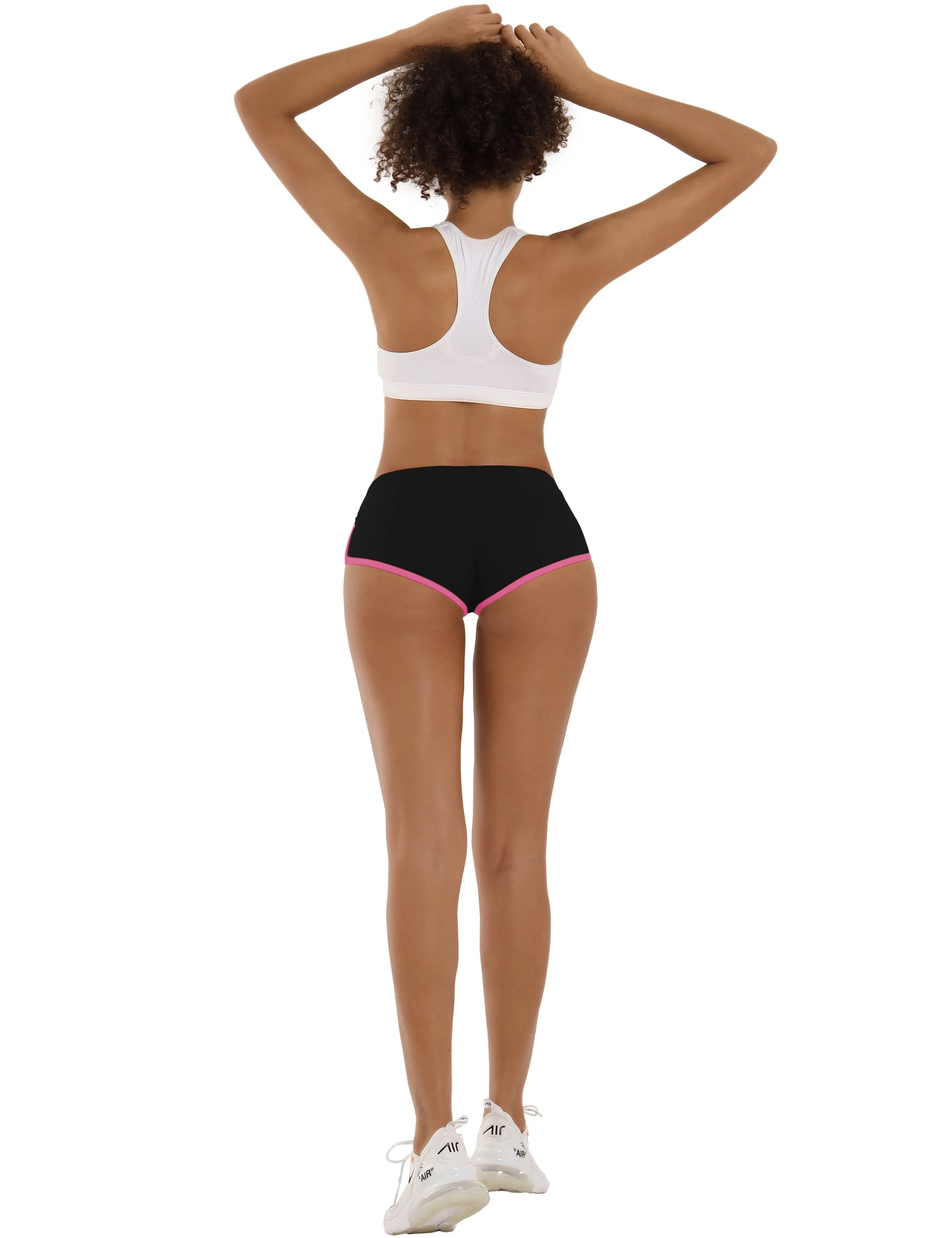 Sexy Booty Yoga Shorts black_pink_yoga