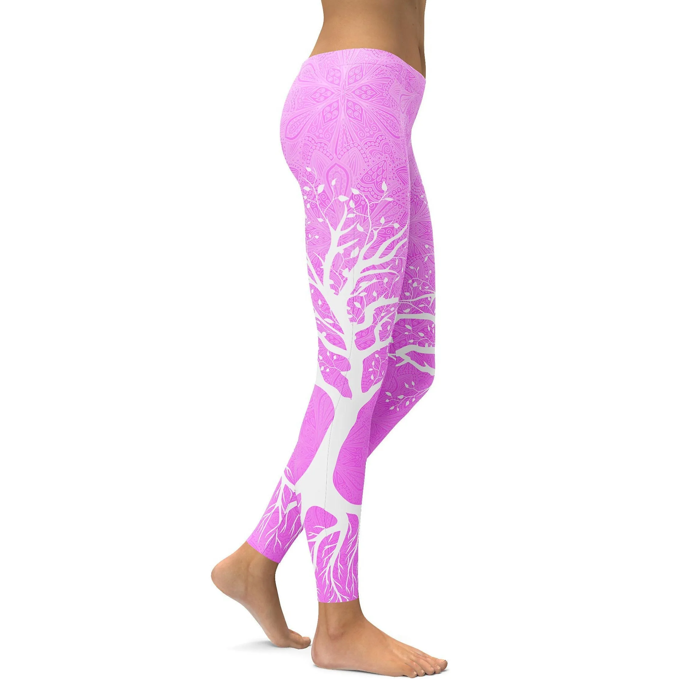 Soft Pink Tree of Life Leggings