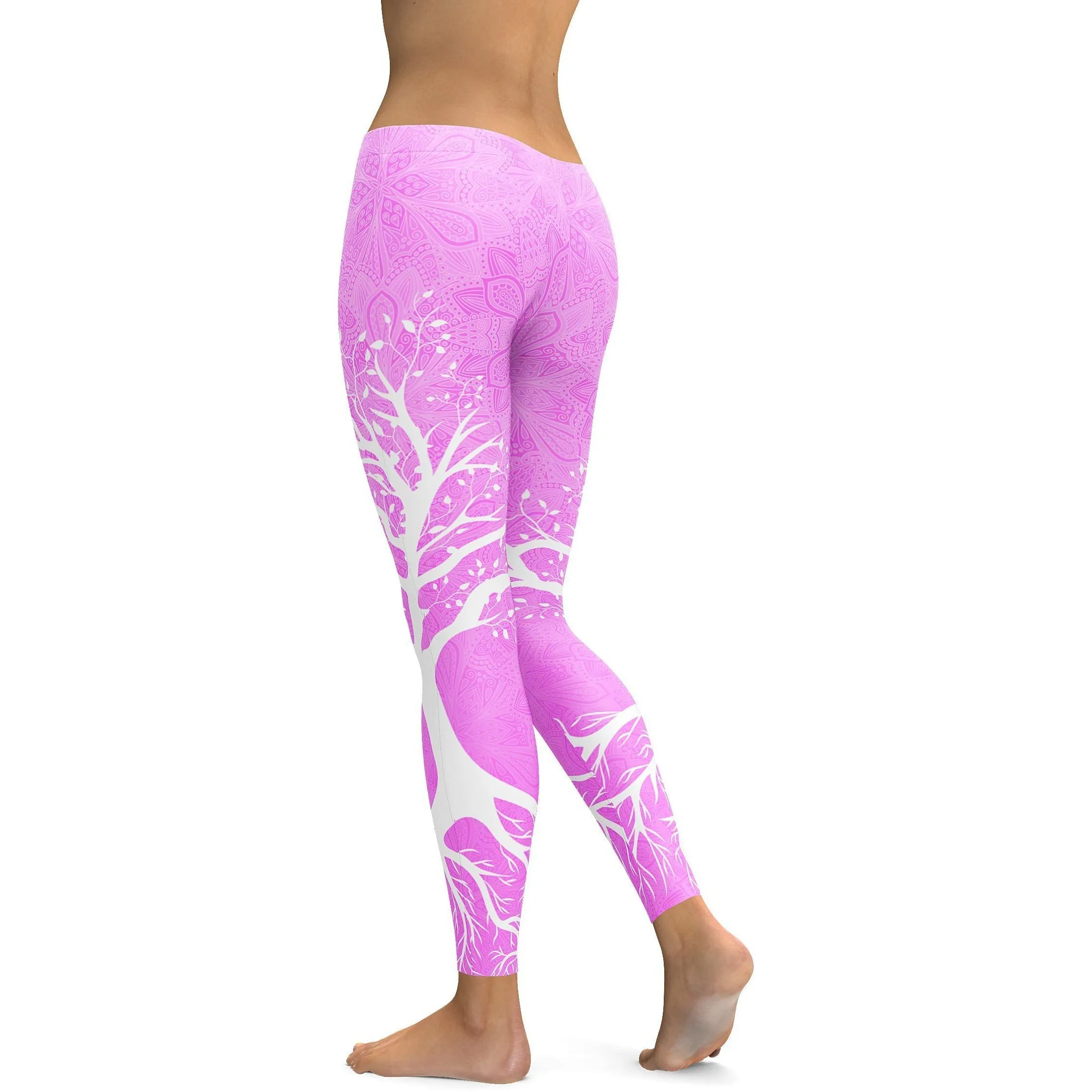 Soft Pink Tree of Life Leggings