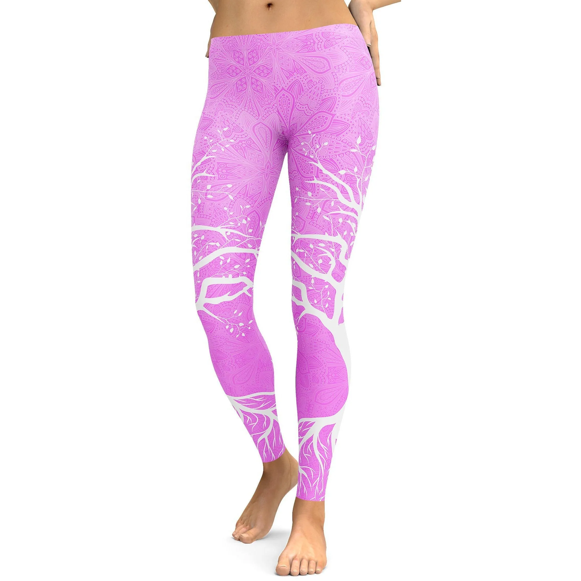 Soft Pink Tree of Life Leggings