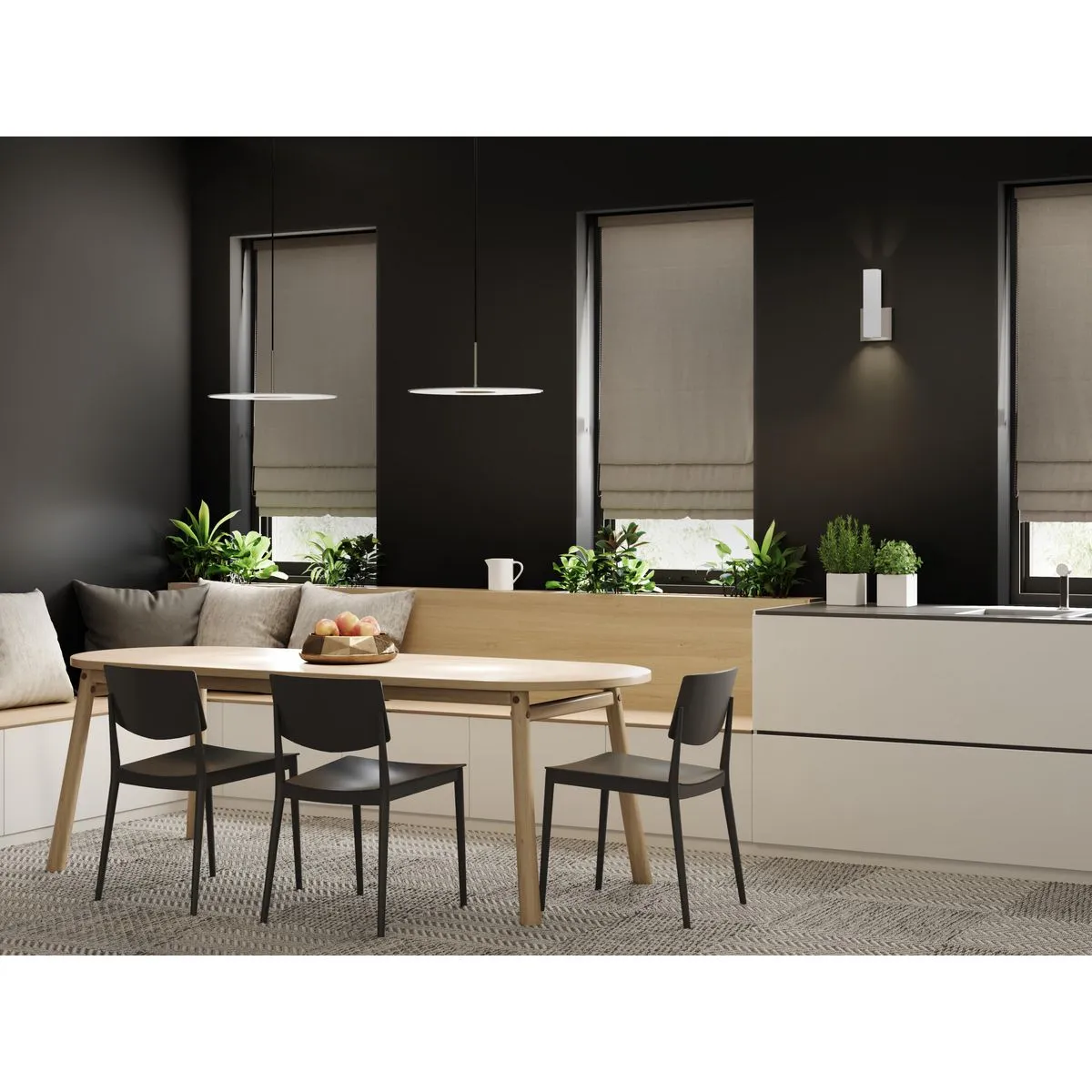 Spoke LED Collection Hanging Pendant Light